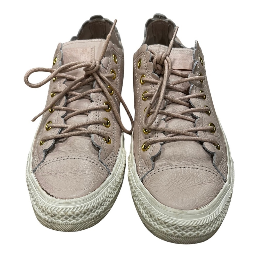 Converse Chuck Taylor All Star Low Frilly Thrills Dusty Pink Leather sz 9